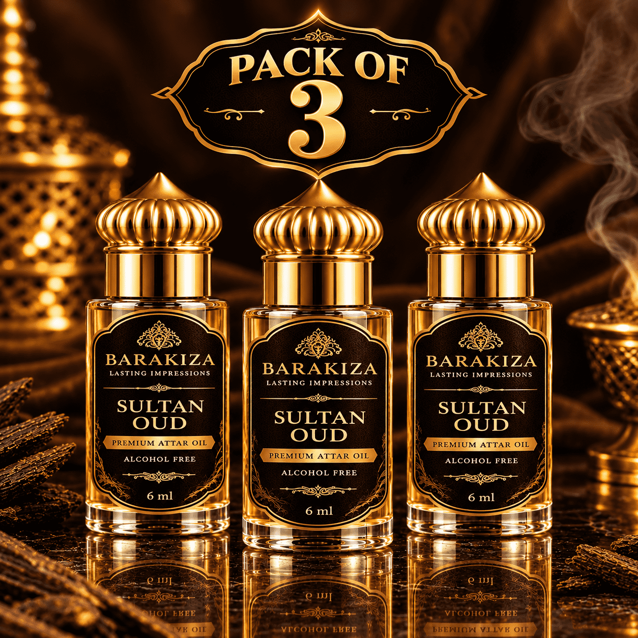 Sultan Oud 6 Ml Pack of 3
